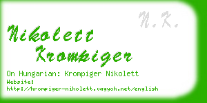 nikolett krompiger business card